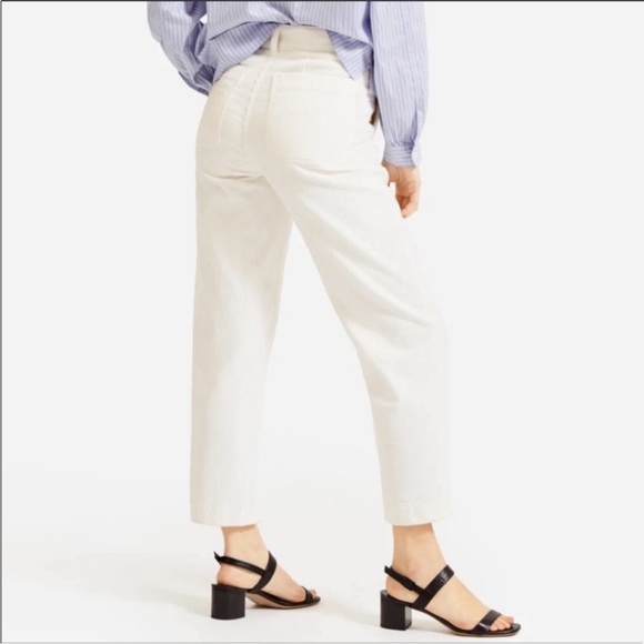 Everlane The Corduroy Straight Leg Ankle Crop Trouser Pants Sandstone Size 4 - Picture 2 of 9